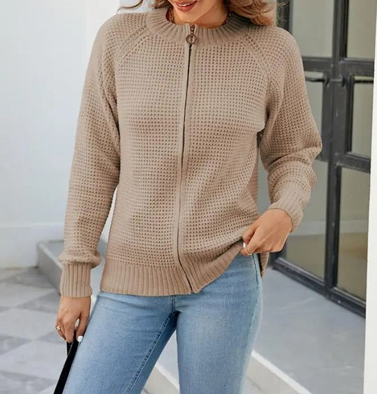 Heidi-Mode | Comfortabel Gebreid Vest Met Rits