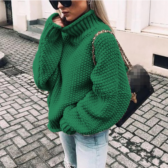 Rollkragenpullover Oversized-Pullover