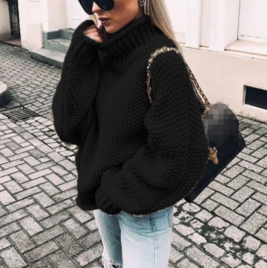 Rollkragenpullover Oversized-Pullover