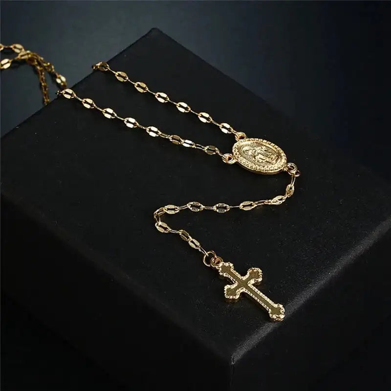 Heidi-Mode | Elegante Rosenkranz Kette für Damen