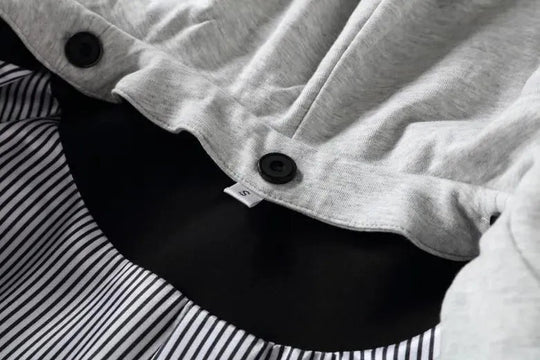 Heidi-Mode | Abnehmbarer Kapuzenblazer Damen - Lässig - Unifarben