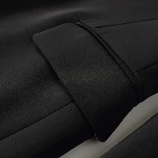 Heidi-Mode | Abnehmbarer Kapuzenblazer Damen - Lässig - Unifarben