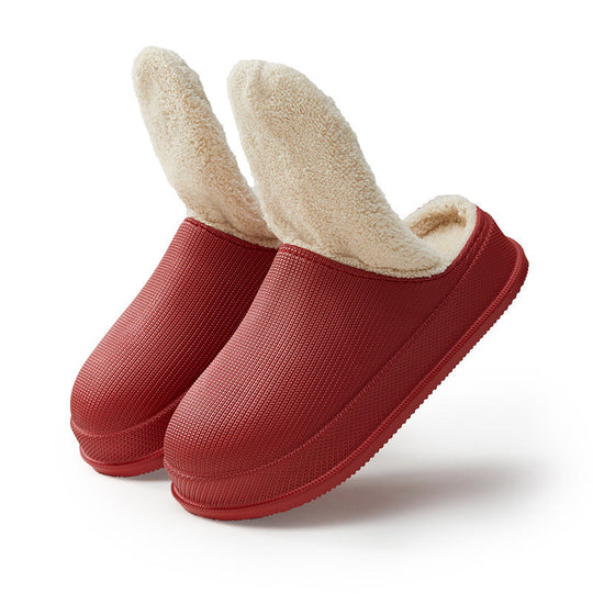 Warme Slipper mit Wollfutter