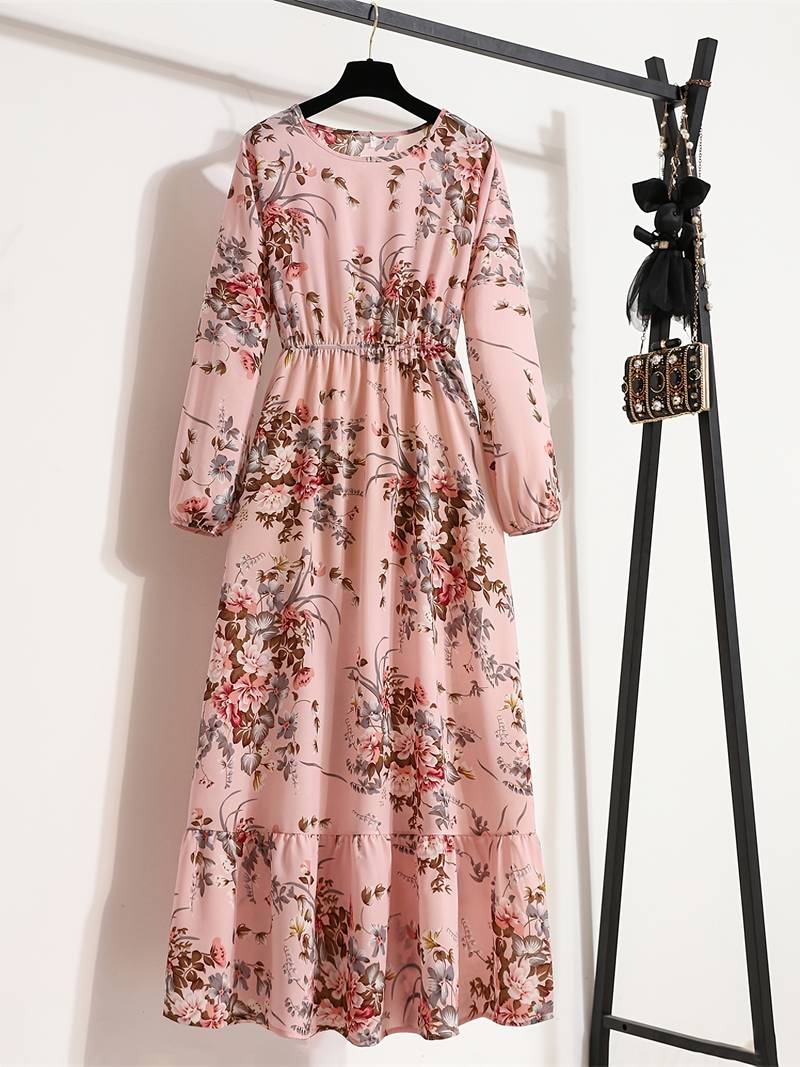 jurk met bohemien bloemenprint