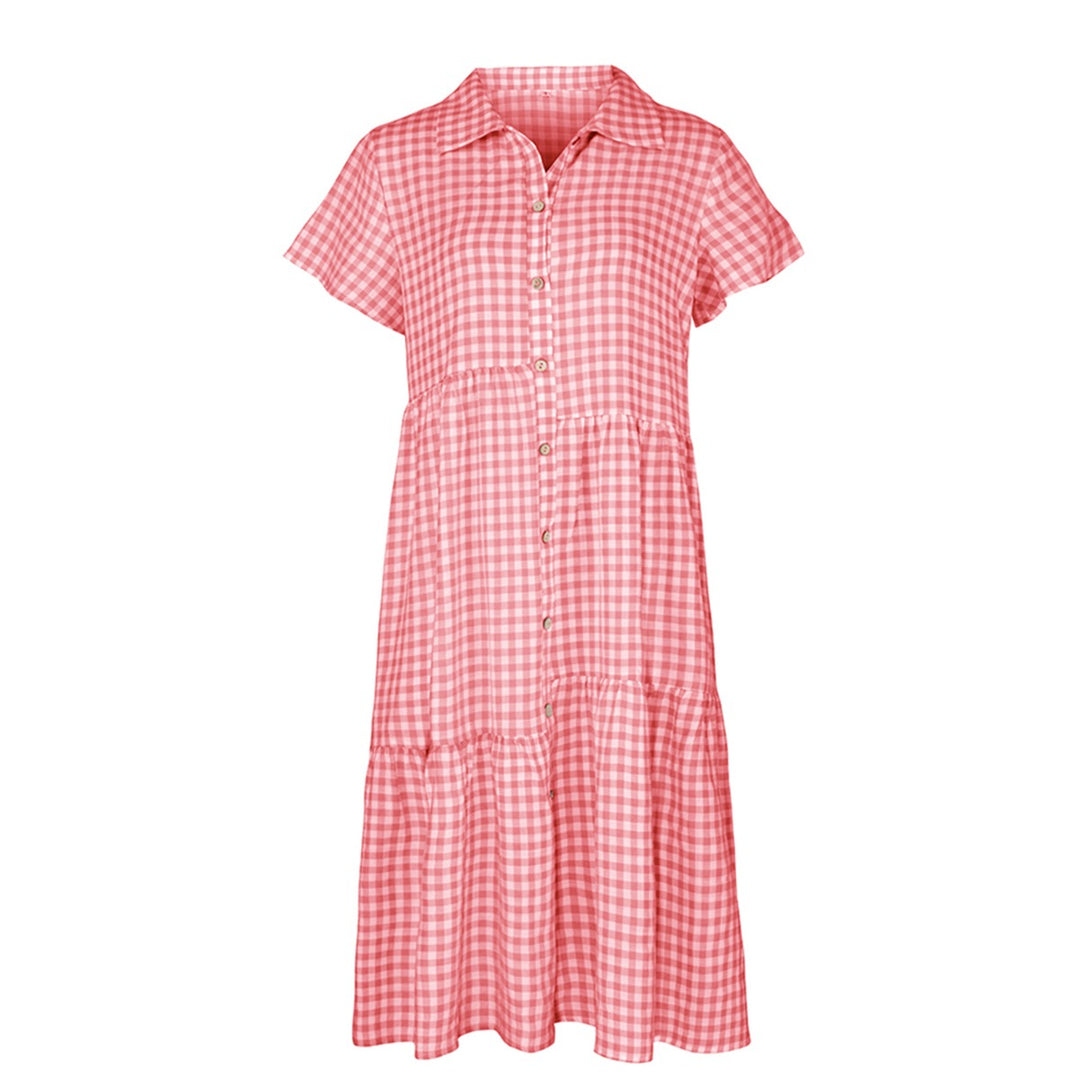 Heidi Mode | Hemdkragen kariertes Kleid