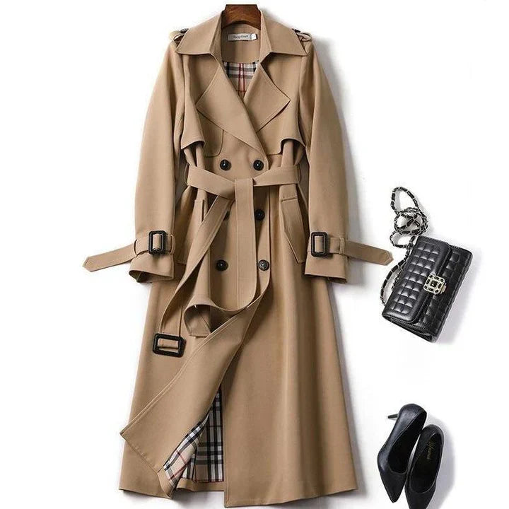 Heidi-Mode | Einfarbiger Trenchcoat Für Damen