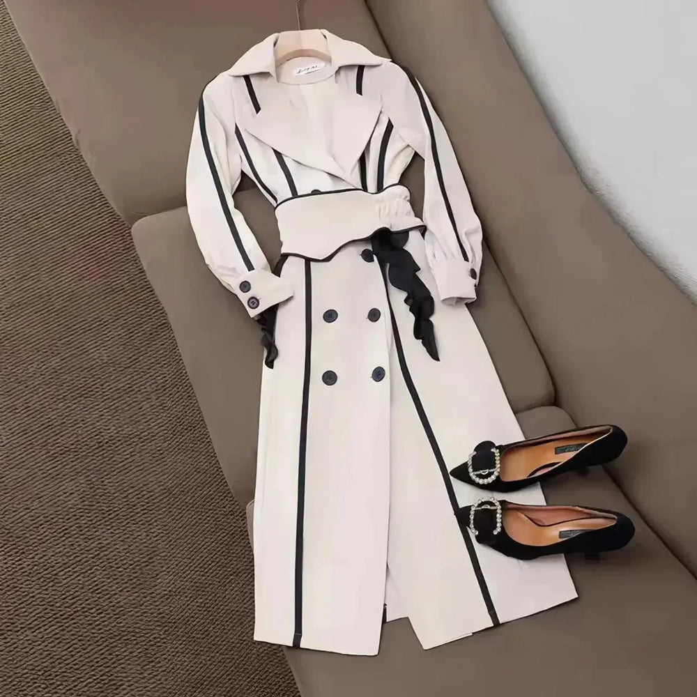 Heidi-Mode | Doppelreihiger Frauen-Trenchcoat