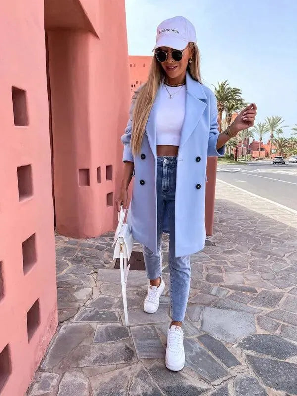 Heidi-Mode | Doppelreihiger Damen Wintermantel