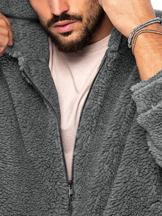 Heidi-Mode | Doppel-Seitige Kapuzen Herren Winterjacke