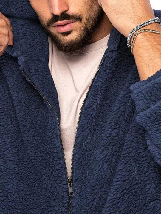 Heidi-Mode | Doppel-Seitige Kapuzen Herren Winterjacke