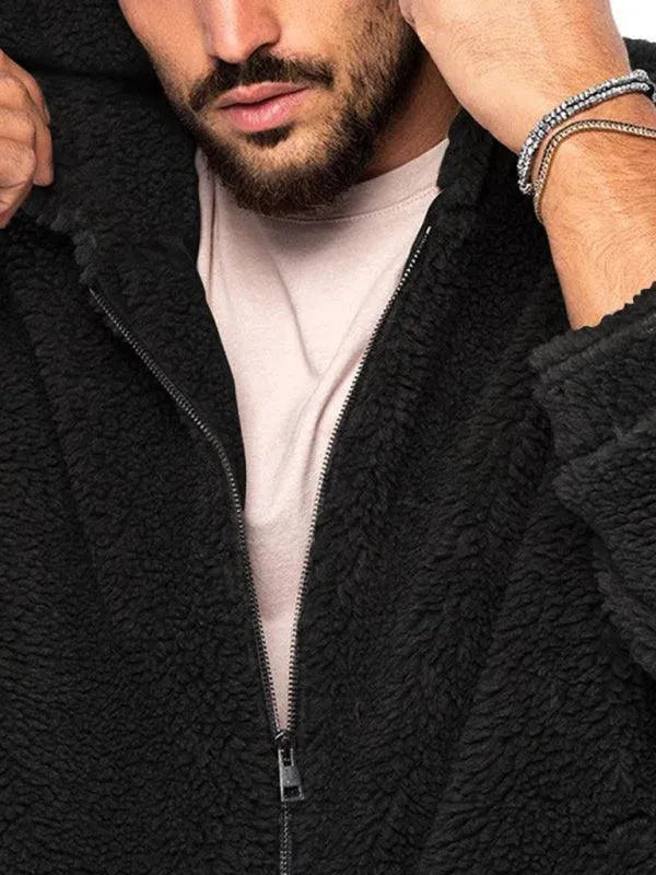 Heidi-Mode | Doppel-Seitige Kapuzen Herren Winterjacke