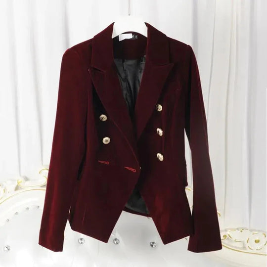 Heidi-Mode | Douceur Velvet Blazer Damen - Casual - Unifarben