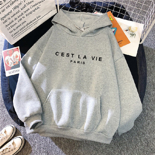 Heidi-Mode - Schick und Lässig Herbst Hoodie mit Buchstabenprint für Frauen