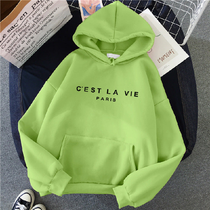 Heidi-Mode - Schick und Lässig Herbst Hoodie mit Buchstabenprint für Frauen