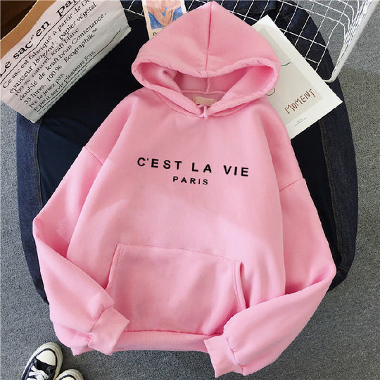 Heidi-Mode - Schick und Lässig Herbst Hoodie mit Buchstabenprint für Frauen