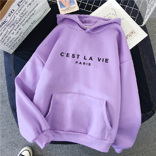 Heidi-Mode - Schick und Lässig Herbst Hoodie mit Buchstabenprint für Frauen