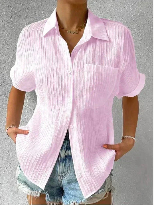 Heidi-Mode | Damen Casual Polo Shirt mit Kurzen Ärmeln