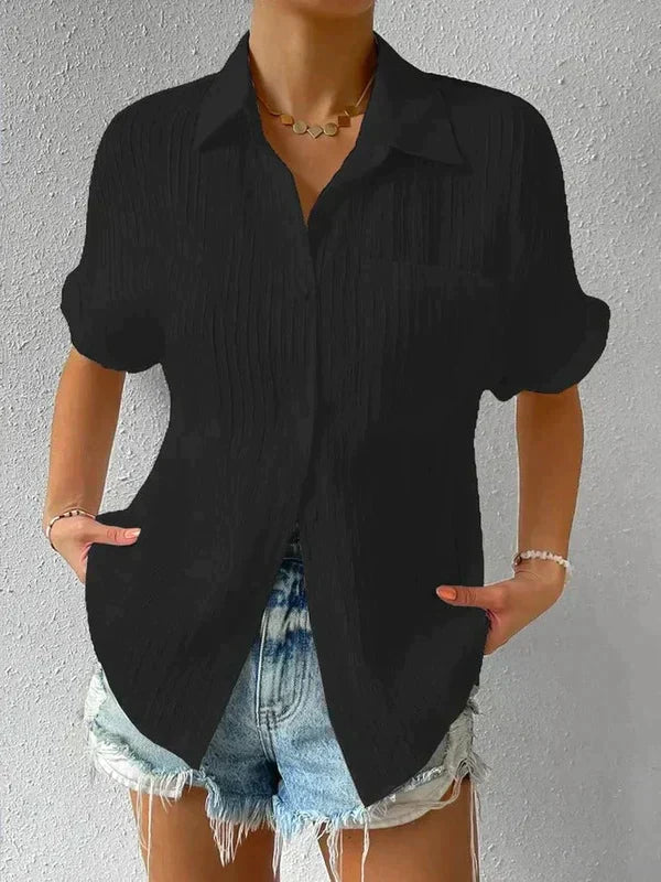 Heidi-Mode | Damen Casual Polo Shirt mit Kurzen Ärmeln
