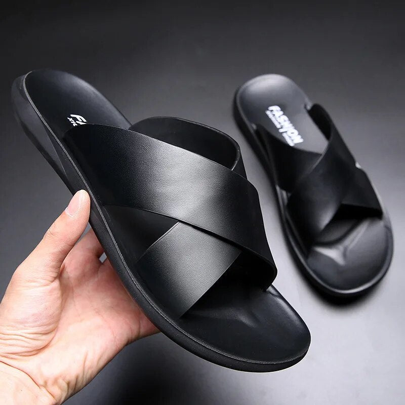 Heidi-Mode | Lässige rutschfeste Ledersandalen