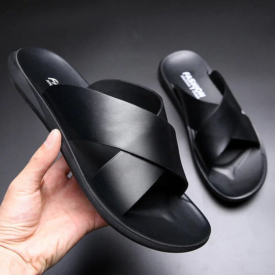 Heidi-Mode | Lässige rutschfeste Ledersandalen