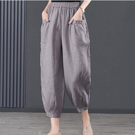Heidi-Mode | Damen lockere Hose mit elastischem Bund