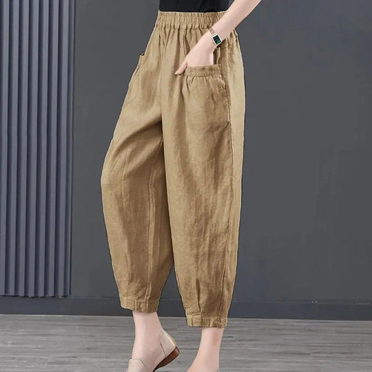 Heidi-Mode | Damen lockere Hose mit elastischem Bund