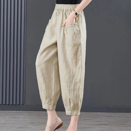 Heidi-Mode | Damen lockere Hose mit elastischem Bund