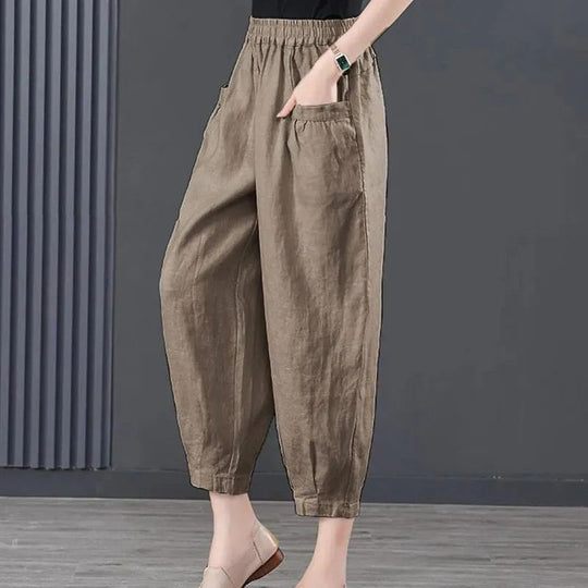 Heidi-Mode | Damen lockere Hose mit elastischem Bund