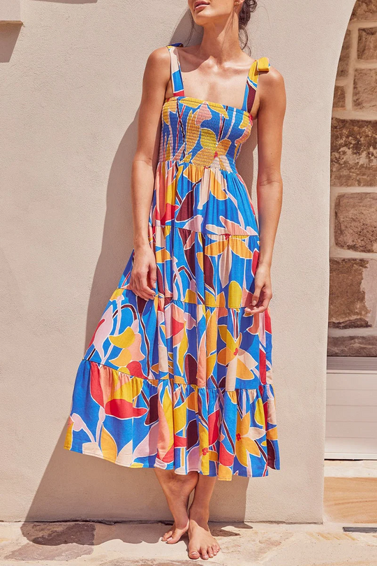 Bedruckte Kleider mit dünnen Trägern und Tupfen auf Fashion Street