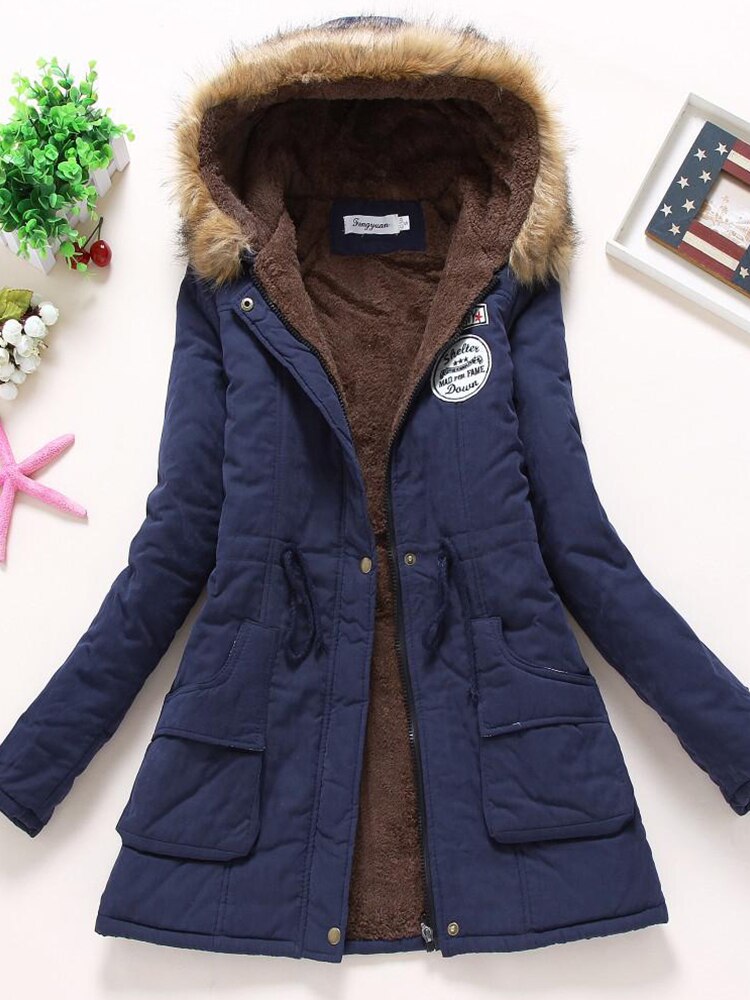 Heidi | Damen Parkajacke mit Kapuze und Fleecefutter mit Taschen