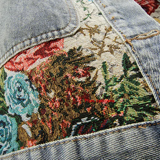 Heidi-Mode | Geblümte Denim Jacke