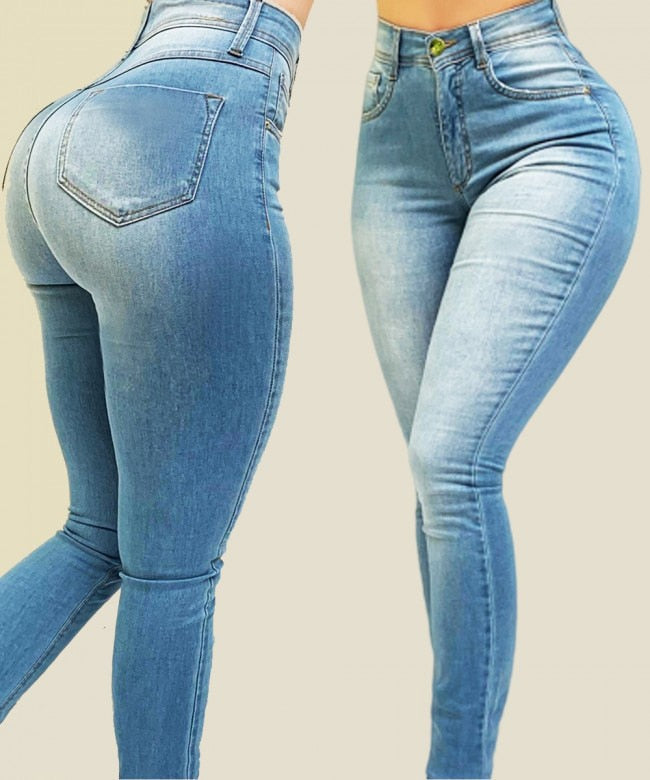 Heidi-Mode | Comfychic Slim Jeans mit Hohem Bund