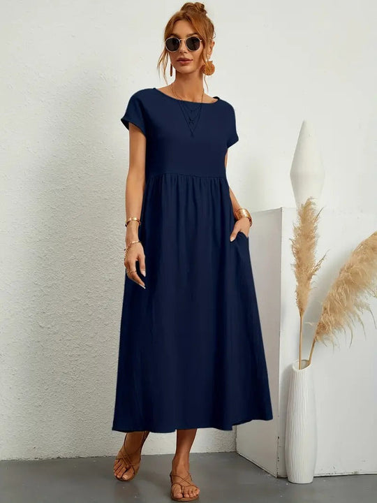 Heidi-Mode | Ärmelloses Kleid mit Passender Handtasche für Frauen