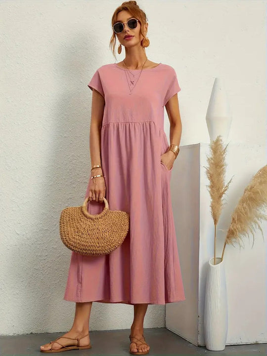 Heidi-Mode | Ärmelloses Kleid mit Passender Handtasche für Frauen