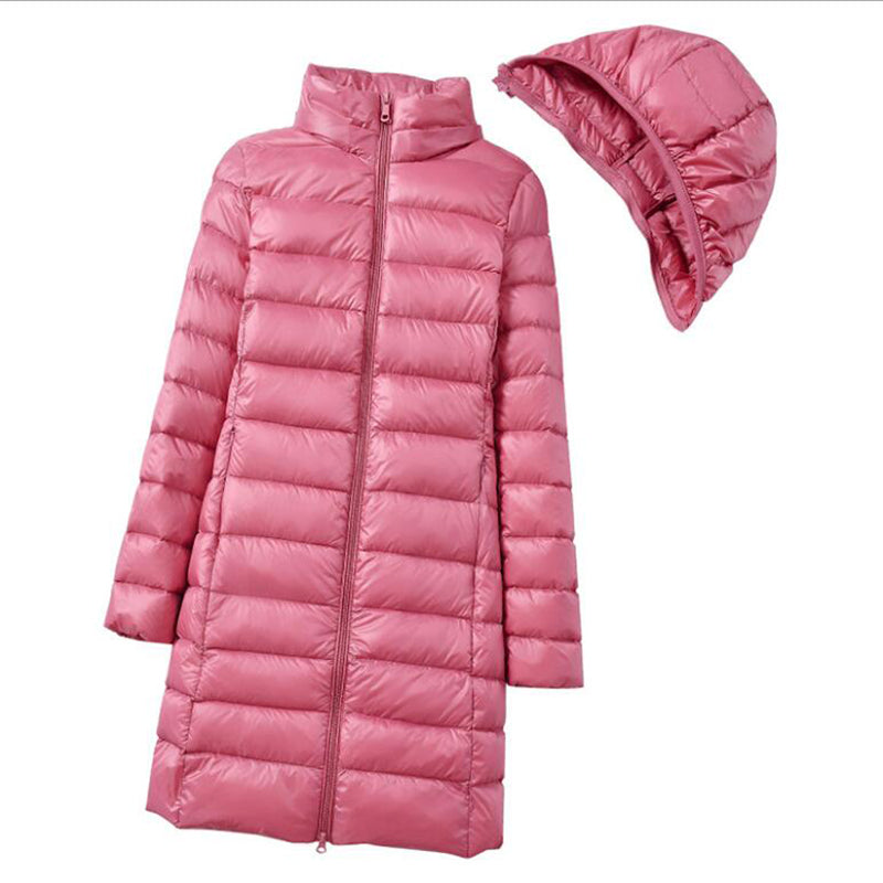 Heidi-Mode | Ultraleichte Wattierte Jacke mit Kapuze für Damen