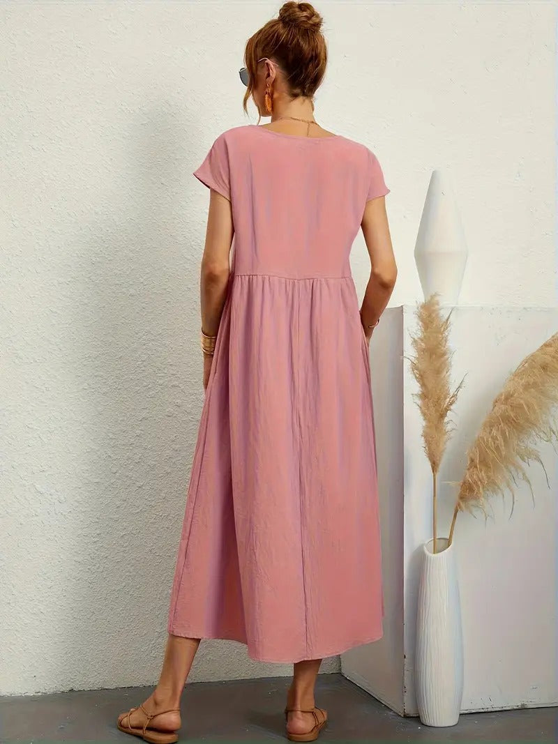 Heidi-Mode | Ärmelloses Kleid mit Passender Handtasche für Frauen