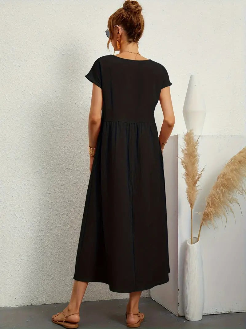 Heidi-Mode | Ärmelloses Kleid mit Passender Handtasche für Frauen