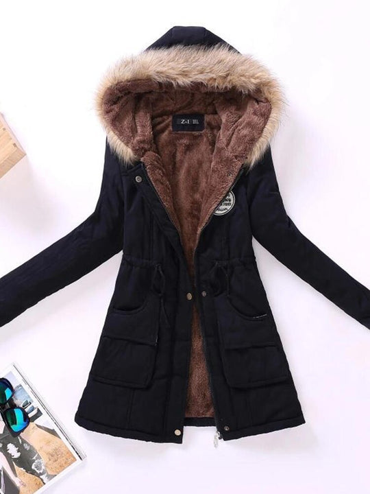 Heidi | Damen Parkajacke mit Kapuze und Fleecefutter mit Taschen