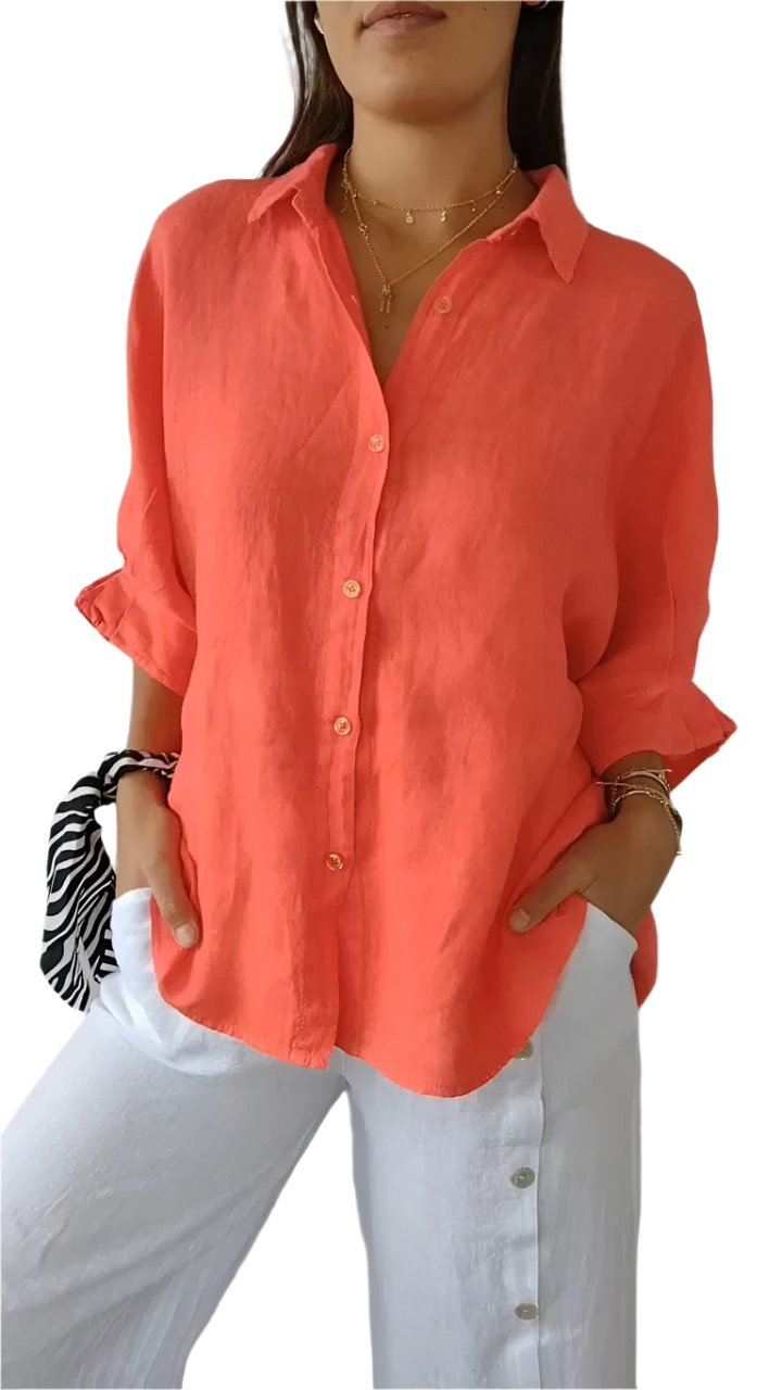 Heidi-Mode | Damen Bluse Unifarben – Leicht & Sommerlich