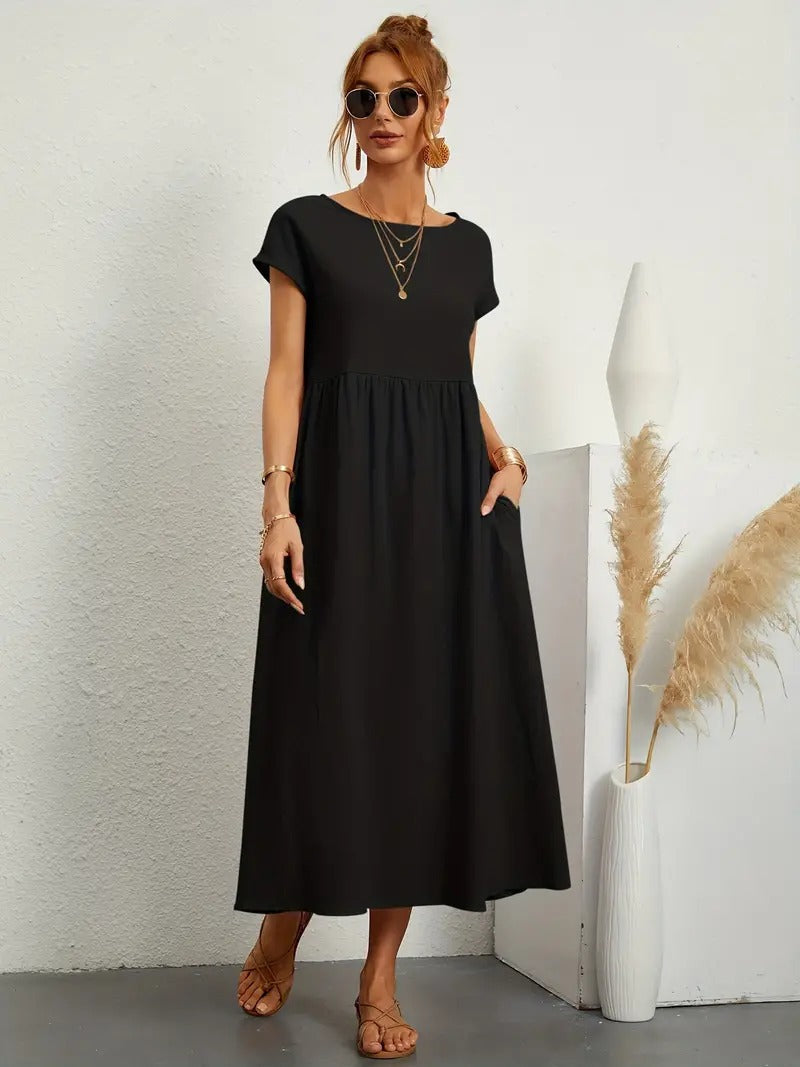 Heidi-Mode | Ärmelloses Kleid mit Passender Handtasche für Frauen