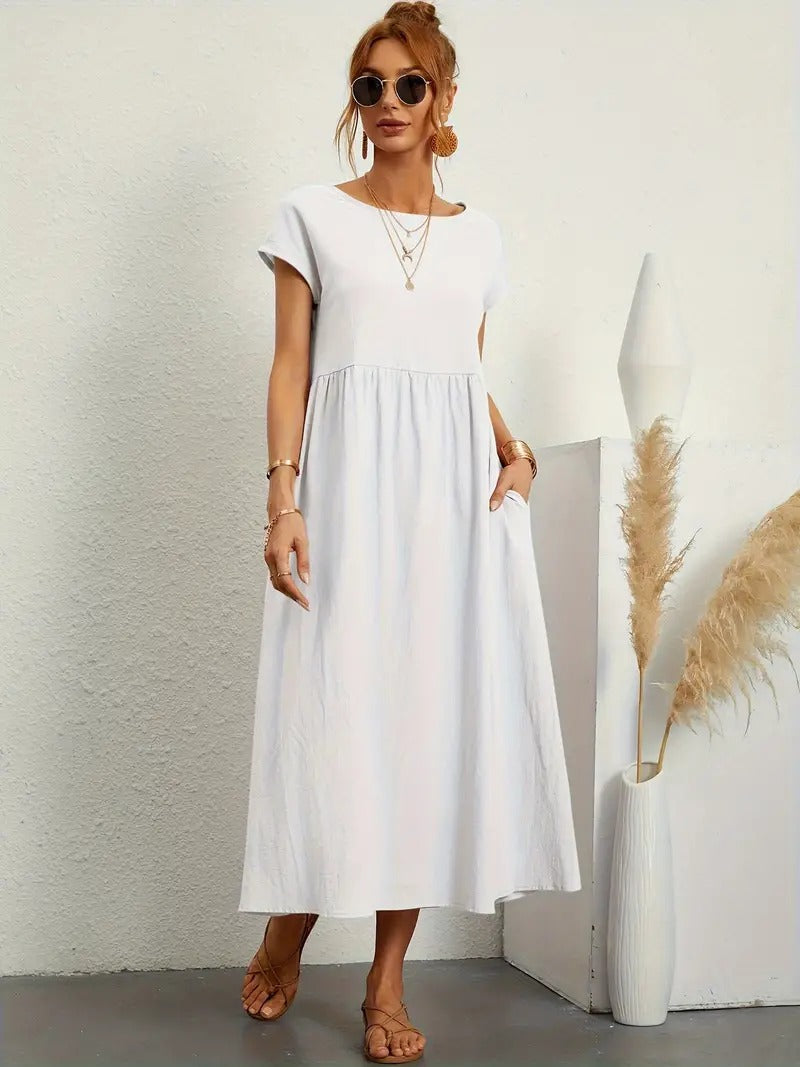 Heidi-Mode | Ärmelloses Kleid mit Passender Handtasche für Frauen