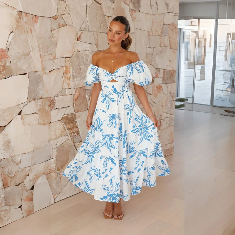 Heidi-Mode | Elegantes Langes Blumenkleid