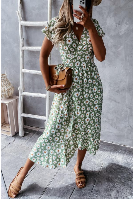 Heidi-Mode | Midi Kleid mit Gänseblümchen, Das Sie Lieben