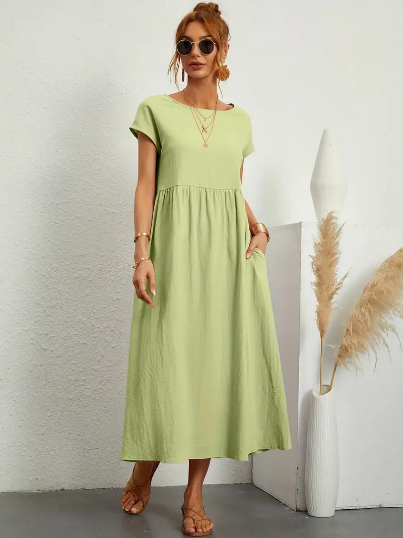 Heidi-Mode | Ärmelloses Kleid mit Passender Handtasche für Frauen