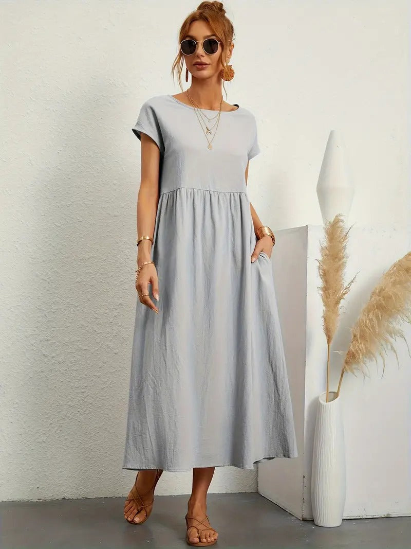 Heidi-Mode | Ärmelloses Kleid mit Passender Handtasche für Frauen