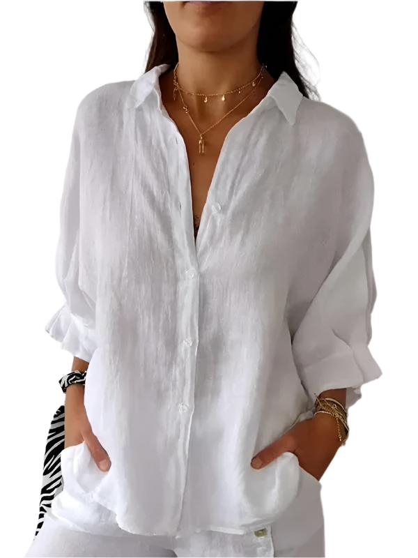 Heidi-Mode | Damen Bluse Unifarben – Leicht & Sommerlich