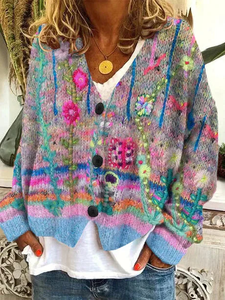 Heidi-Mode | Retro Damen Strickjacke