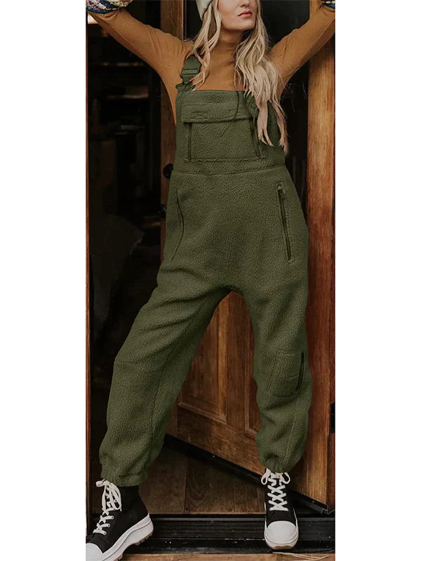 Thermo Overall aus Fleece für Damen mit Reißverschlusstaschen