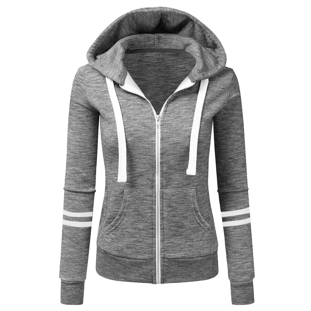 Heidi-Mode - Schick und Lässig Herbst Schlanker Woll Hoodie mit Reißverschluss für Frauen