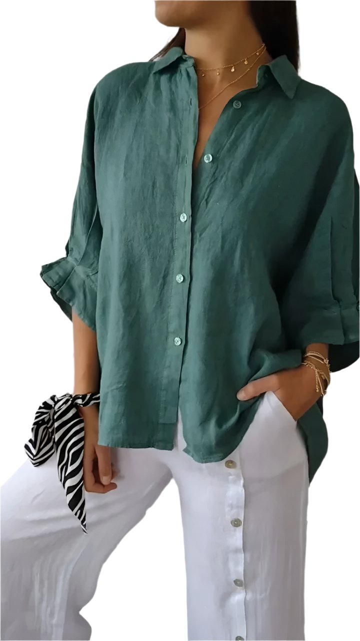 Heidi-Mode | Damen Bluse Unifarben – Leicht & Sommerlich